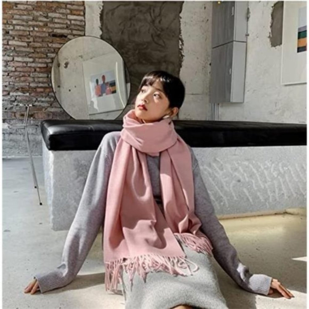 Large Pashmina Shawls  Wraps Pink